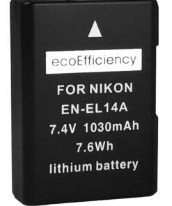 Alternative view of ecoEfficiency 2 EN-EL14, EN-EL14A Batteries + Dual Battery Charger for Nikon D3500, D3100, D3200, D3300, D3400, D5100, D5200, D5300, D5500, D5600, DF, Coolpix P7000, P7100, P7700, P7800 DSLR Cameras