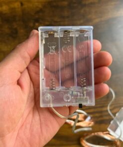 Amazon Basics 9ft 25 LED Fairy Lights, Battery Powered Outdoor String Lights for Bedroom, 2-pack (50 LEDs total), Warm White 25 LEDs, Fairy String - 2 pack 60 611uh29QlL