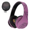 PowerLocus Bluetooth Over-Ear Headphones, Wireless Stereo Foldable Headphones Wireless and Wired Headsets with Built-in Mic, Micro SD/TF, FM for iPhone/Samsung/iPad/PC (Purple) Purple