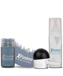 XFusion Keratin Hair Fibers - Black (Large Size 28g) Medium Brown 27 611vomdTq0L