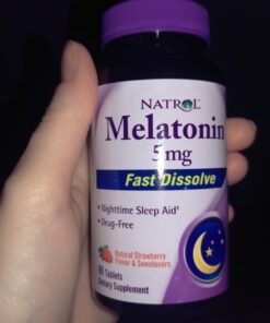 Natrol Melatonin 5mg, Strawberry-Flavored Dietary Supplement for Restful Sleep, 90 Fast-Dissolve Tablets, 90 Day Supply 28 611yLMC7vzL