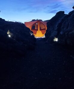 Gazelle Tents T4 Hub Tent, Easy 90 Second Set-Up, UV Resistant, Removable Floor, 4-Person, Orange, 78"x 94" x 94" 22272 T4 Orange/Grey 53 611ySIL a L