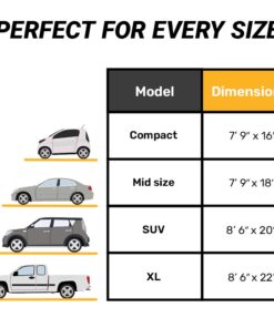 AutoFloorGuard AFG7918 MidSize Heavy Duty Garage Floor Mat for Under Car for Rain, Ice, and Mud with Stay-Put Corner and Telescoping Squeegee Mid-Size 30 611ylD3iH8L