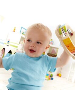 Hape Tab Along Mr. Tambourine | Kid's Wooden Drum Musical Instrument 11 611ynoA3FHL