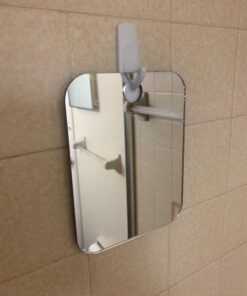 The Shave Well Company Deluxe Anti-Fog Shaving Mirror | Fogless Bathroom Shower Mirror with Handheld Option for Men and Women | Hanging Shower Mirror Includes Long-Lasting Removable Adhesive Hook 33 611z8nhKPsL