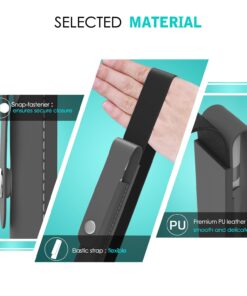 MoKo Pencil Case Fit Apple Pencil (USB-C), Apple Pencil 1st/2nd Generation, Elastic Band Detachable Stylus Pens Pocket Protective Pouch for 9.7"-12.9" Tablet, Space Gray 45 611zBSRQYLL