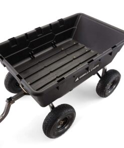 Gorilla Carts Heavy Duty Poly Yard Dump Cart Garden Wagon, Utility Wagon with Easy to Assemble Steel Frame, 1500 Pound Capacity, and 15 Inch Tires 22 611zRnjq4qL