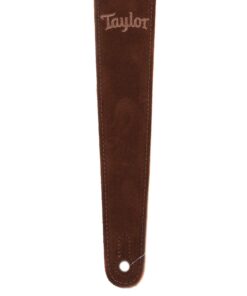 Alternative view of Taylor Guitars Chocolate Suede Logo Guitar Strap