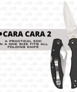 Spyderco Byrd Lightweight Knife with Stainless Steel Blade and High Performance FRN Handle One Size Cara Cara 2 - Black 28 612 8q8BAfL