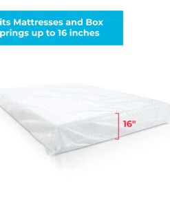 Linenspa Mattress Bag - 2 Pack Queen/Full Mattress Storage Bag for Moving and Storage - Mattress Protection – Polyurethane Mattress Storage bag Queen/Full, Clear 2 Mil 2-Pack 10 6120oGcWJkL