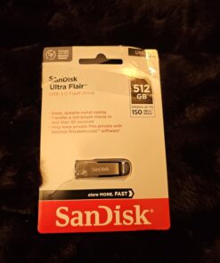 SanDisk 512GB Ultra Flair USB 3.0 Flash Drive - SDCZ73-512G-G46,Black 23 6121VM6 MSL