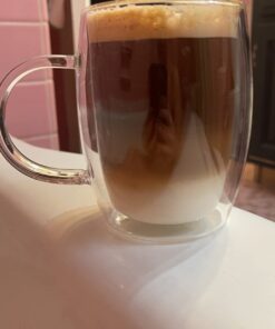 JoyJolt Double Wall Glass Coffee Mugs - 13.5oz Double Walled Glasses, Thermal Borosilicate Glass Insulated Coffee Mug. Clear Coffee Glass Cup, Cappuccino Mug, Iced Coffee Cup, Tea Mugs 43 6121iTv9oL