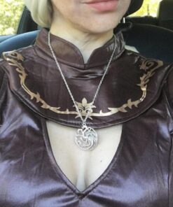 Ali Game of Thrones Inspired Targaryen Silver Color Pendant Costume Necklace 12 6121qVG9XuL