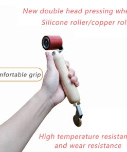 NAUDILIFE Combo Seam Rollers of 40mm Silicone Seam Roller with 6mm Brass Detail Penny Roller for PVC/TPO/EPDM Single Ply Roofing and Tape Hot Air Tools Overlap Welding 10 6123xvucGiL