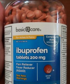 Amazon Basic Care Ibuprofen Tablets, Fever Reducer and Pain Relief from Body Aches, Headache, Arthritis and More, 1000 Count 1000 Count (Pack of 1) 26 6126OIbrCL