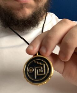 MASTER USA - COIN - Coin Necklace, Antique Gold Alloy Metal Medallion, Includes Black Nylon Neck Cord, Perfect for Cosplay, Pirates, Caribbean, Aztec, Skull, Fantasy - COIN, Small 24 6127kdiTt6L