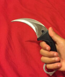 Vulcan Gear Tactical Hawkbill Karambit Knife with Sheath and Cord Silver blade 1. Silver 51 6128g1D76SL