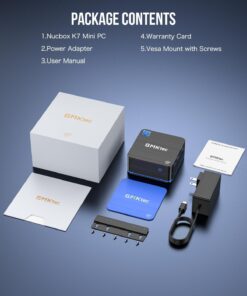 GMKtec Mini pc 8GB +256GB SSD Mini pc Intel 11th gen N5105 (up to 2.9GHz) Desktop Computer Windows11 Pro 4C 4T WiFi 5 BT4.2 4K@60Hz /3*USB3.2/Type-C/3*HDMI 2.0 Mini pc Mini PC 14 6128qLEX0L