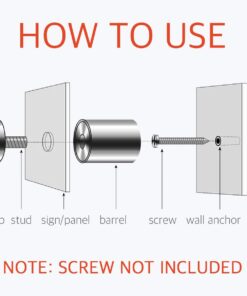1/2" x 1" Stainless Steel Standoff Screws for Acrylic Signs - Lantee 20 Pcs Glass Picture Frame Standoff Mounts Hardware Bolts, 12mm x 25mm 1/2" x 1" / 12 x 25mm 13 612992qxdDL