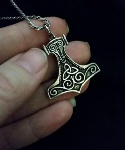 Pewter Thor's Hammer Celtic Knot Mjolnir Pendant 10 612AMVOk8uL