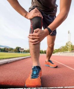 UFlex Athletics Knee Compression Sleeve Support for Women and Men - Knee Brace for Pain Relief, Fitness, Weightlifting, Hiking, Sports Medium Red 44 612AoiO7rSL