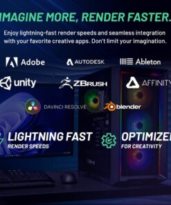 Skytech Gaming Nebula Gaming PC Desktop – AMD Ryzen 5 5600X 3.7 GHz, NVIDIA RTX 4070, 1TB NVME SSD, 16GB DDR4 RAM 3200, 600W Gold PSU, 11AC Wi-Fi, Windows 11 Home 64-bit,Black 5600X | 4070 15 612BOkr4VL