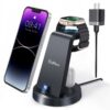 Charging Station for Multiple Devices,3 in 1 Fast Charging Station Dock for iPhone Series 14 Pro Max/13/12/11/X/8 Plus,for Airpods,DUMTERR Desk Wireless Charger for Apple Watch 8/Ultra/7/6/SE/5/4/3/2 black 12 612BeFbZUFL