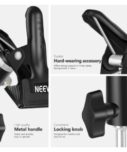 NEEWER Photo Studio Heavy Duty Metal Clamp Holder with 5/8" Light Stand Attachment for Reflector 19 612D2lSQFHL