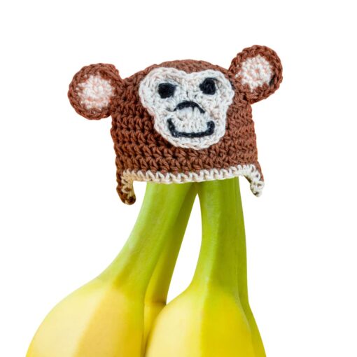 Nana Hats | Keep Bananas Fresher For Longer | As Seen on Shark Tank | Includes Standard Size BPA-Free Silicone Cap With Magnet | Monkey