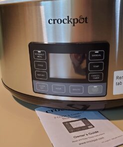 Crock-Pot 7 Quart Portable Programmable Slow Cooker with Timer and Locking Lid, Stainless Steel 66 612EwrEvxjL