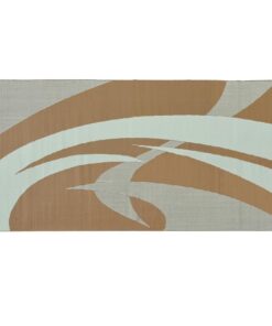 Stylish Camping - 159187 -Outdoor Patio/RV Camping Mat - Swirl (Brown/Beige, 9-Feet x 18-Feet) 9x18 Brown/Beige 10 612FJt B4XL