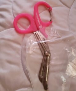 Trauma Shears with Carabiner - Stainless Steel Bandage Scissors for Surgical, EMT, EMS, Medical, Nursing, and Veterinary Use, First Aid Supplies and Accessories, 7.5-inch, Pink 1 Count (Pack of 1) 40 612Fopk0CRL