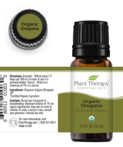 Plant Therapy Organic Oregano Essential Oil 100% Pure, USDA Certified Organic, Undiluted, Natural Aromatherapy, Therapeutic Grade 10 mL (1/3 oz) 0.34 Fl Oz (Pack of 1) 13 612HlB6Ll L