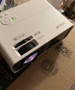 Movie Projector, SMONET 1080P HD Projector 7500L Home Projector Video TV Projector Mini Portable LED Projector Outdoor Indoor Wall Compatibale with TV Stick Laptops PC PS5 HDMI USB A-White 47 612IliZ7rrL