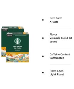 Keurig Starbucks Veranda Blend Blonde Roast Keurig K-Cups, 48 Count 17 612KmDIoNOL