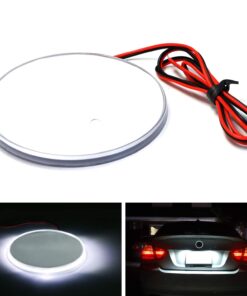 iJDMTOY Compatible with BMW Front Hood or Rear Trunk Lid, Xenon White 3.25-Inch 82mm Roundel LED Emblem Background Illumination Lighting Kit 23 612MHBbYKLL