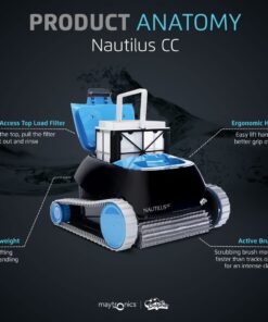 Dolphin Nautilus CC Robotic Pool Vacuum Cleaner — Wall Climbing Capability — Powerful Active Scrubbing Brush — Ideal for Above/In-Ground Pools up to 33 FT in Length 35 612MJ7dtODL