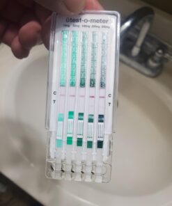 UTest -O-Meter 5 Level THC Home Drug Test | Marijuana Urine Test Kit | Highly Sensitive Testing Strips with Instant Results | 5 Panel Tests 15 ng/mL, 50 ng/mL, 100, 200, & 300 ng/mL (4-Pack) 36 612MJL3oumL