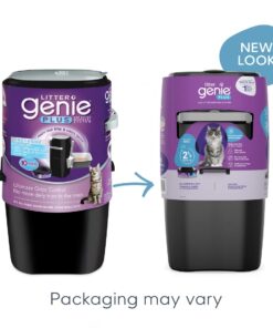 Alternative view of Litter Genie Plus Pail (Black) | Cat Litter Waste Disposal System for Odor Control | Includes 1 Square Refill Bag