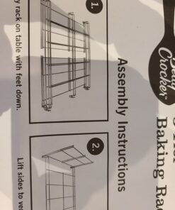 Nifty 3-in-1 Baking Rack – Nickel Chrome Plating, Cooling & Baking Rack, Multipurpose Kitchen Accessory, Folds Flat for Easy Storage, Use for Cookies, Pizzas, Baked Goods 24 612NuTbgEGL
