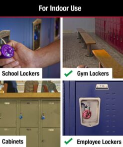 Master Lock Padlock, Mini Dial Combination Lock, 1-9/16 in. Wide, Color Assortment Pack, 1533TRI (Pack of 3) 3 count (Pack of 1) 22 612NykC2DwL