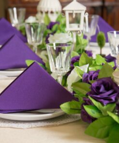 LinenTablecloth 20-Inch Polyester Napkins (1-Dozen) Purple 20 inch 7 612P1QfWTPL