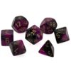 Chessex Manufacturing Cube Gemini Set Of 7 Dice - Black & Purple With Gold Numbering CHX-26440 49 612P71V0YL