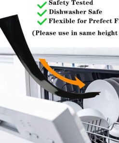 25Inch Kitchen Silicone Stove Counter Gap Cover, Easy Clean Heat Resistant Wide & Long Gap Filler, Seals Spills Between Counter, Stovetop, Oven, Washer & Dryer, Set of 2 ( Black) 25 Inches 29 612PbTCoPL