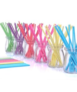 210ct 6 inch Colored Lollipop Sticks 7 Colors for Cake Pops Apple Candy (Rose-red, Blue, Yellow, Purple, Green, Watermelon Red, White) 14 612RBR7qv0L