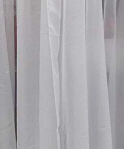 Sheer Voile Chiffon Fabric Draping Panels | 20 Yards 120" Wide White Voile Fabric | Use for Backdrop Curtain -Wedding and Special Events 14 612SQGKffDL
