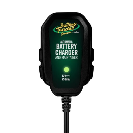 Battery Tender 021-0123 Junior 12V, 0.75A Battery Charger and Maintainer, Black/Green (021-0123)