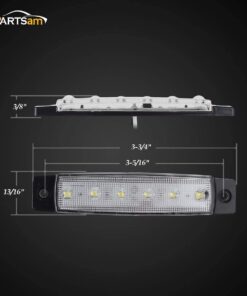 Partsam 5 Pcs 3.8" 6 LED White Side Marker Clearance Light for Trailer Trucks RV Camper Motorcycles, Utility Boat Marine Interior Strip Light Courtesy/Deck Light for Pontoon Kayak Yacht Sailboat 12V 16 612VXcU6rNL