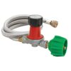 Bayou Classic M5HPR-30 48-in Stainless Braided LPG Hose w/ 0-30-psi Adjustable High Pressure Regulator Features 3/8-in Flare Swivel Fitting Designed For Bayou Classic Banjo Cookers & Jet Cookers Silver 51 612VaIwU2UL