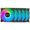 upHere RGB LED 120mm Case Fan,Quiet Edition High Airflow Adjustable Color LED Case Fan for PC Cases, CPU Coolers,Radiators System,5-Pack / C8123 27 612WbGsF7L
